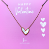 Afbeeldingen van Valentine - Ketting stainless steel Heart White